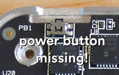 detail view of button missing